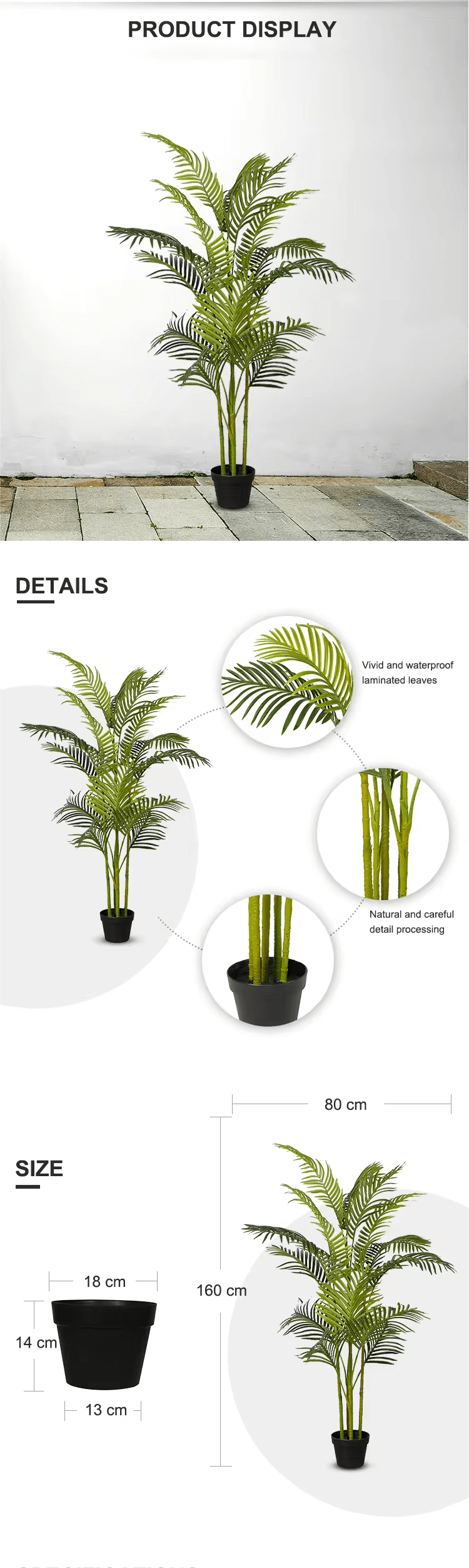 Hawaii Palm Artificial Tropical Tree (4)